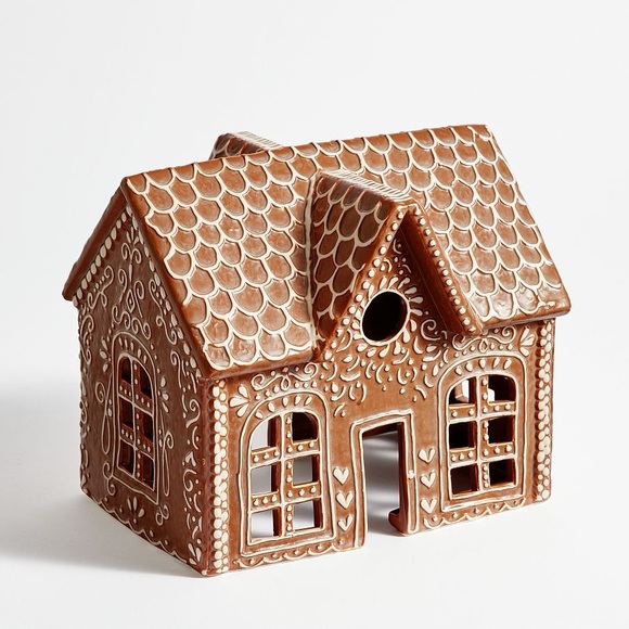 Handcrafted Gingerbread Village House 1-Wide Brown
